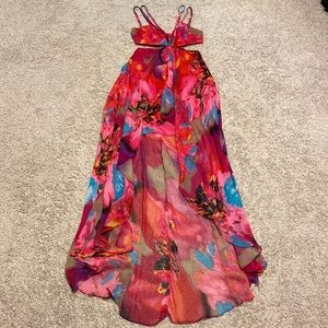 Luxxel High/Low Cut Out Flowy Dress